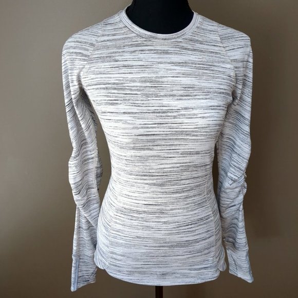 Lululemon Runderful Long Sleeve Space Dye Camo Silver Spoon Crew Neck - Picture 6 of 16